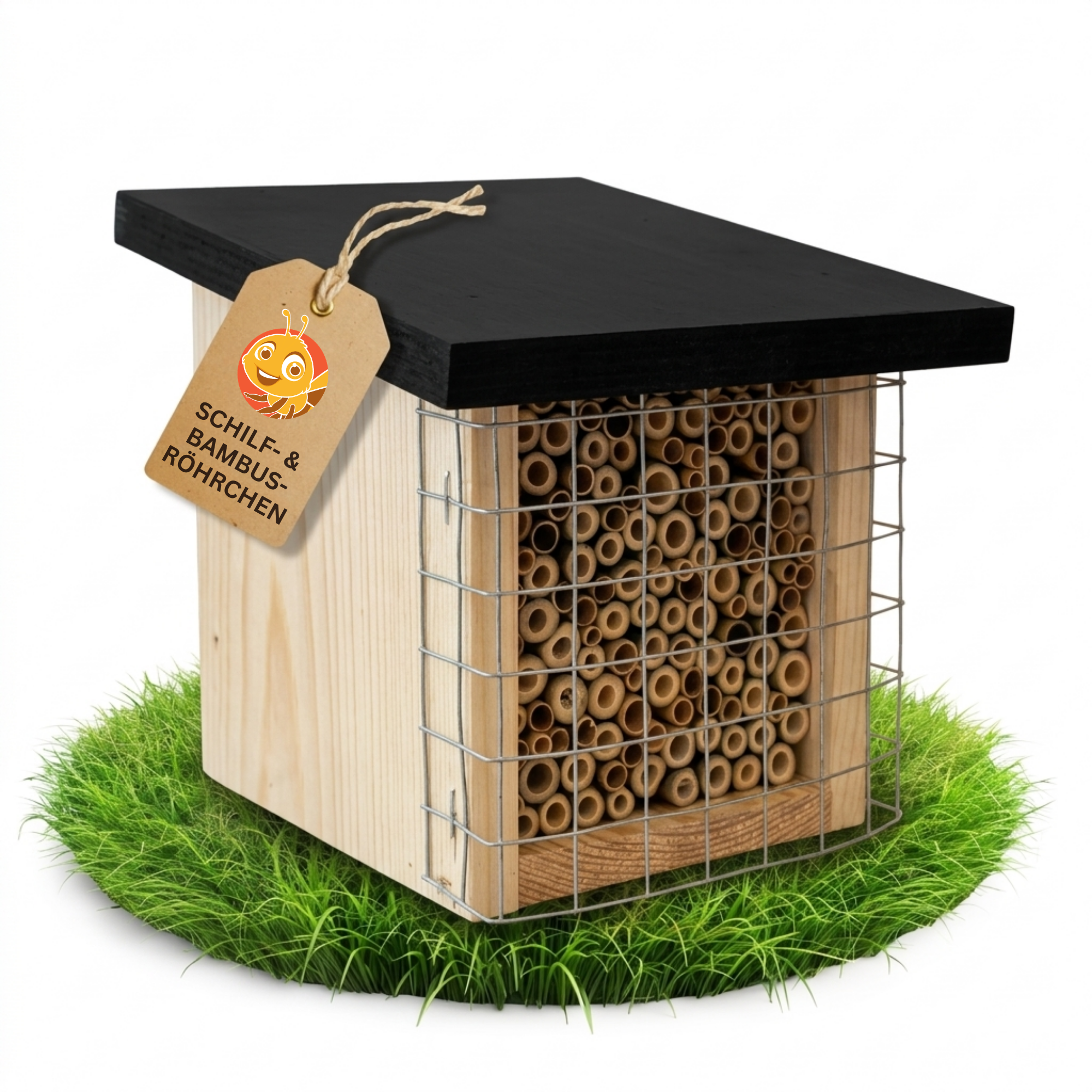 Premium Wildbienenhotel mit Multiplex-Dach kaufen | Beesi Biene