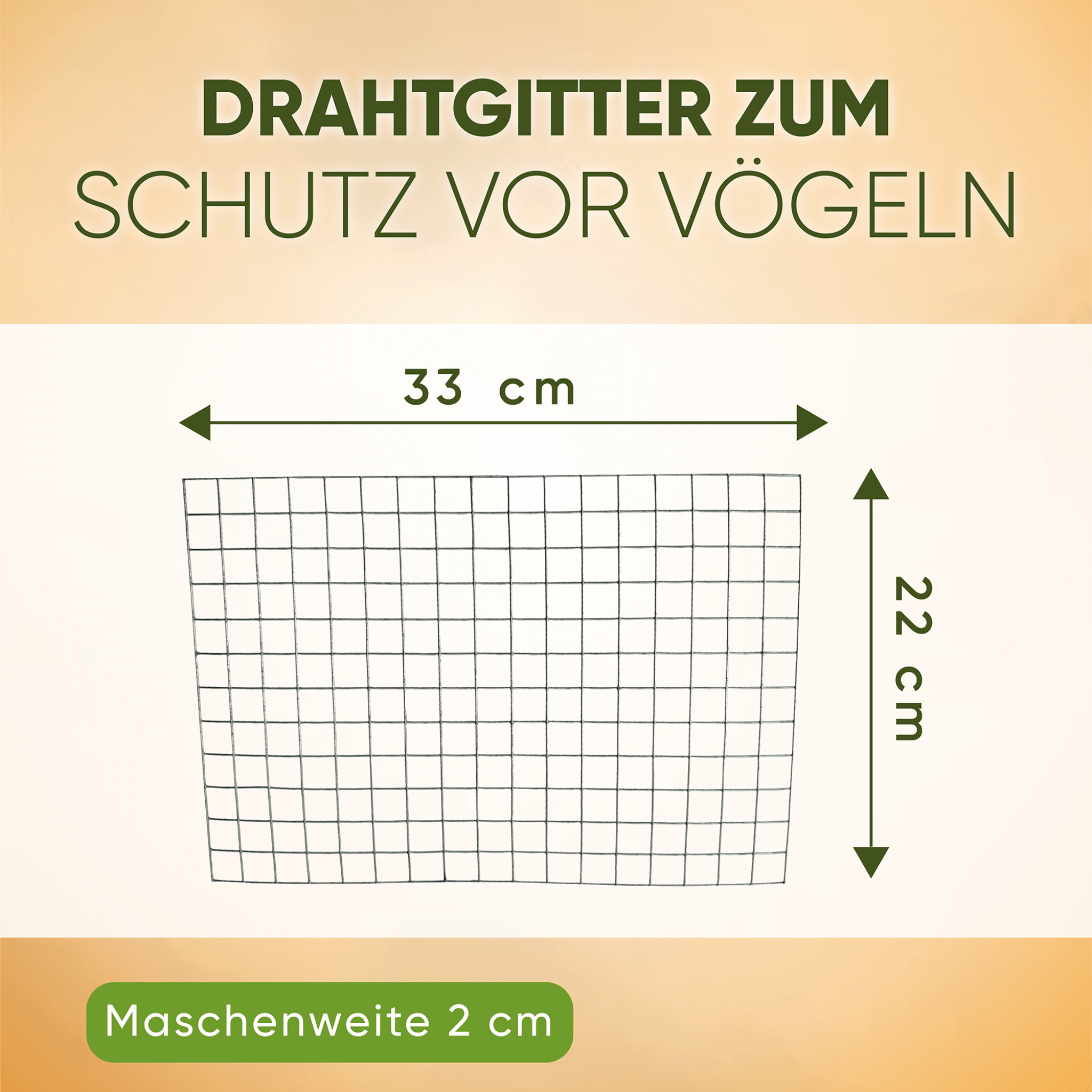 Vogelschutzgitter 33 x 22 cm