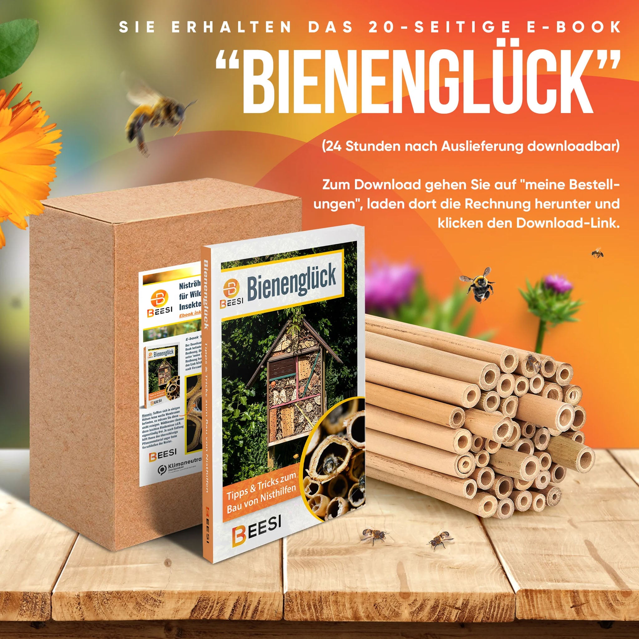 Nisthülsen aus Bambus