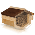 Bienenhotel Bambus mit Vogelschutz